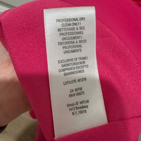 Halston Vibrant Pink Asymmetrical Formal Dress - Picture 5 of 8